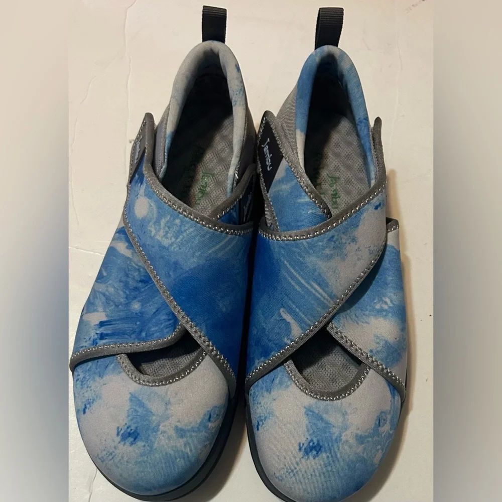 Jambu Blue and Gray Water Shoes with Cross-Strap Design